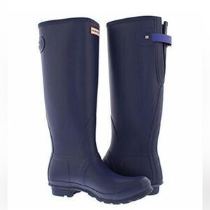 Hunter Rain Boots — Size 7 - Back Adjustable, Melody/Electric Storm Color